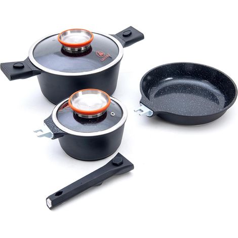 LAGUIOLE CUISSON - Set de 8 pièces noir 24cm amovible - "Alizée Minimax"