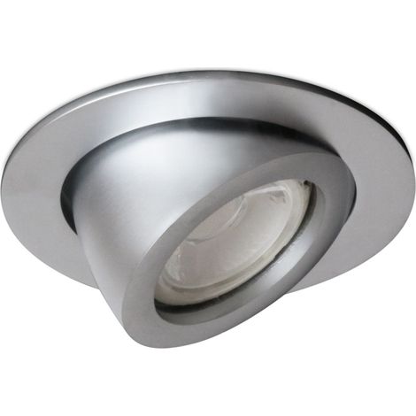Empotrable techo tilt MINI LUNA Redondo ajustable GX5.3 50W Cromo mate (1/4)