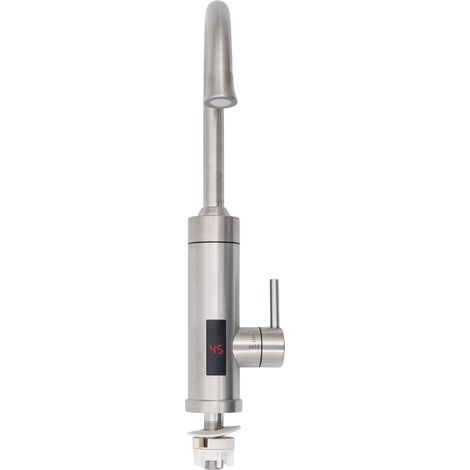 【Chauffage et ventilation】Robinet d'eau chaude électrique en acier Inoxydable Affichage de la Température LED Robinet de Cuisine Avec Chauffe-eau Instantané Embout de Robinet Rotatif à 360° [Classe én (1/5)