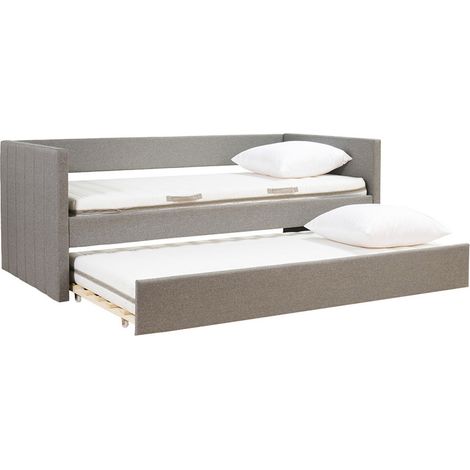 Cama nido de tela gris 90 x 190 cm ELIE