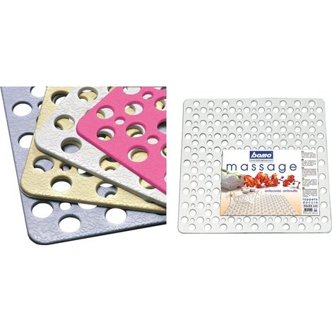 Tappeto da doccia bagno colore azzurro 53 x 53 cm bama (1/2)