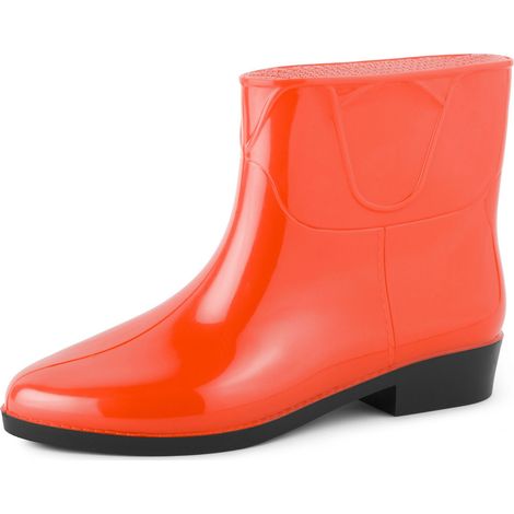 Ladeheid Bottines Bottes de Pluie Chaussure Femme LAZT201801 (Orange, 38 EU)