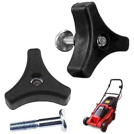 2 pcs Rasenmähergriff Flügelmutter Bolzen,RasenmäHer Griff Mutter Schraube Bolzen,Universal RasenmäHer Griff,Flügelmutter und Bolzen,Rasenmaschine Ersatzteile,Zubehör für Honda Rasenmäher (1/5)
