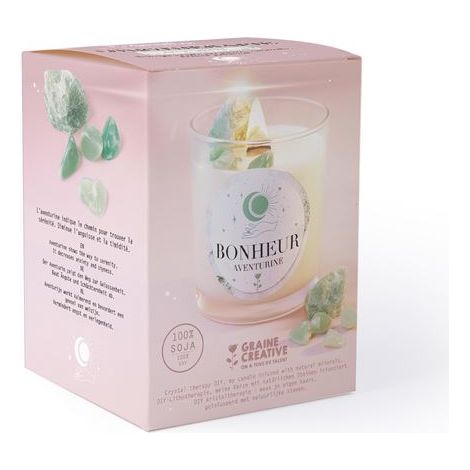 Kit DIY bougie - Aventurine - Cire parfumée - Notes de pachouli - Mixte - Adulte (1/3)