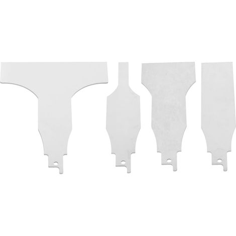 Grattoir Jardinage en Acier Inoxydable Blanc, 4 Pièces, Outil de Nettoyage Multifonctionnel Facile à Installer pour Sol et Désherbage (1/5)