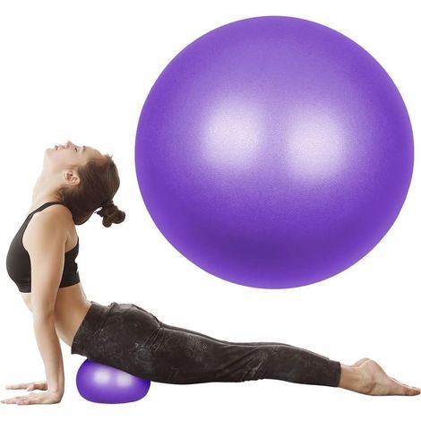 Pilates Gymnastics Ball, 25 cm Yoga Ball Anti-Slip Anti-Burst Fitness Balls Yoga Ball Balance Sport Ball, Small Gymnastics Ball with Inflatable Straw (1/5)