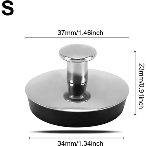 (S-1PCS) Rubber Bath Plug Stainless Steel Kitchen Sink Plugs Universal Leakproof Stopper Washbasin Water Stopper Bathroom Supplies (1/4)