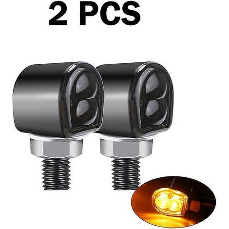 Clignotants LED miniatures 8 mm pour moto, feux clignotants ambre, clignotants intermittents 12 V pour style café racer (1/4)