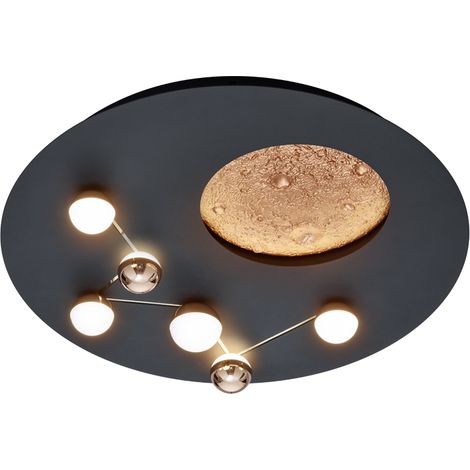 Plafonnier led 42w - 5100lm 230030004000k - noir mat - dimmable - trio - zodiac (1/5)