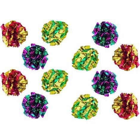 Crinkle Balls Cat Toys - 12 Pack