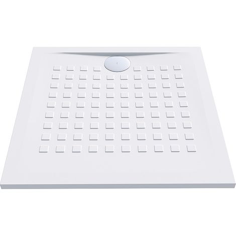 Receveur de douche 80x80cm extraplat RESISOL - Blanc (1/5)