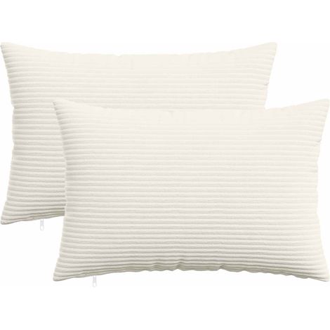 Kissenbezug 2 pcs HEERLEN Creme 50 x 80 cm Cord vidaXL