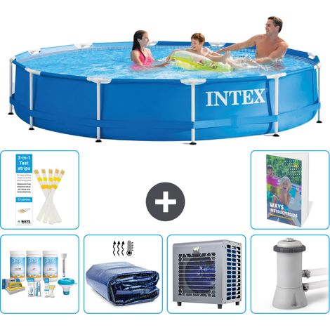 Intex Piscina con struttura Rotonda - 366x76 cm - 7-pezzi S128 (1/5)