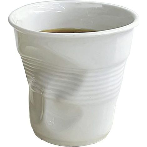 Mug artisanal en céramique - Tasse à café italienne, française, à bords ondulés (pliée) (1/5)