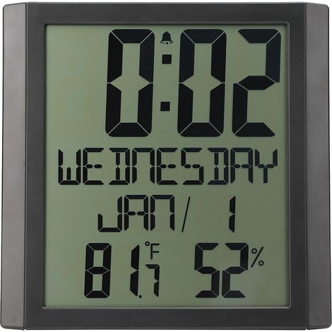 Horloge Murale Digitale TS-8608 avec Affichage de Température et Humidité (1/5)