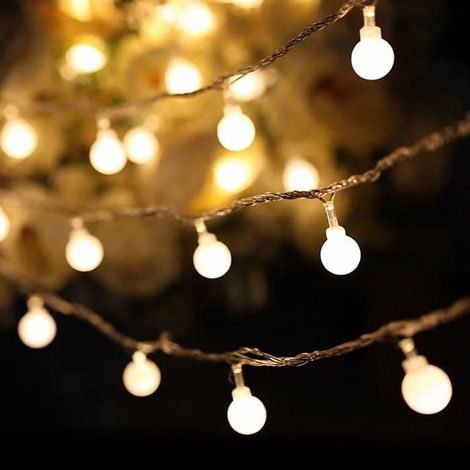 HOXILEELEO - Guirlande lumineuse de 20m Guirlande de 200 LED,clignotante, blanc chaud, idéale pour Noël et les mariages (1/5)