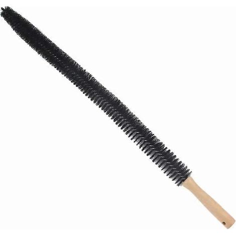 Brosse anti-peluches pour conduit de sécheuse, brosse longue et flexible pour le nettoyage des serpentins de réfrigérateur, 70 x 60 cm, noire, grande (lot de 1) (1/4)
