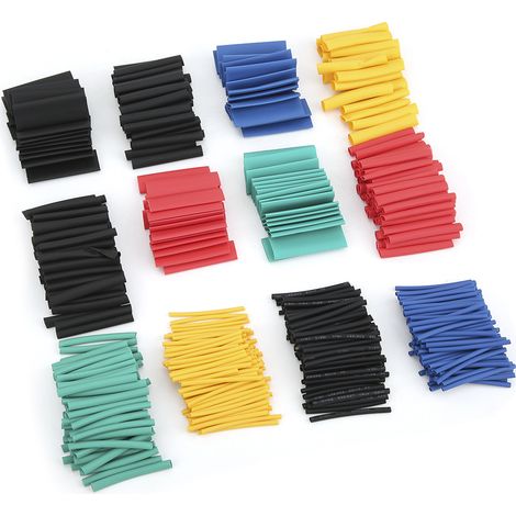 Kit de 530 gaines thermorétractables pour câbles et fils électriques, protection environnementale. (1/5)
