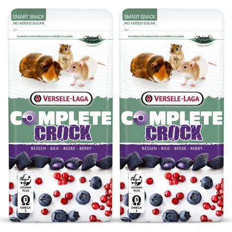 Lot de 2 sachets de friandises pour rongeurs Versele-laga Complete Crock Berry 50 g Offre exclusive (1/3)