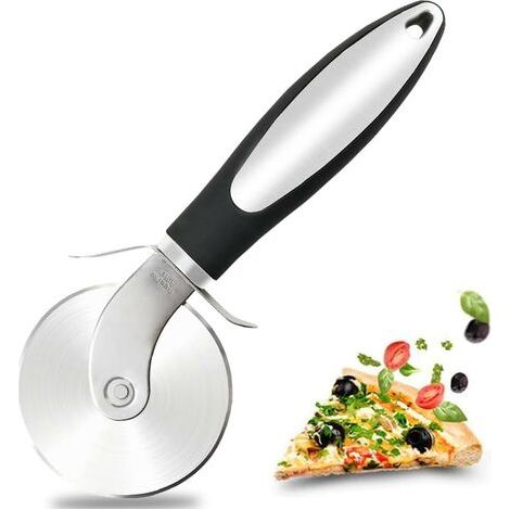 Couteau à Pizza,Roulette à Pizza avec Poignée Antidé Rapante, Trancheuse Professionnel, Antiadhésif et sans rouille (1/5)
