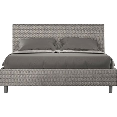 Letto Matrimoniale 160x200 cm Senza Rete Adele Labirinto 02 Grigio (1/4)