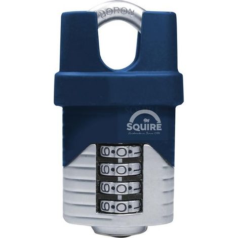 SQUIRE VULCAN COMBI 40CS Combination Padlock with Protected Shackle – Secure Blue Locking Solution