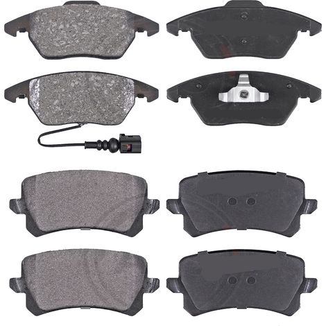 KIT PASTIGLIE FRENO ANTERIORI E POSTERIORI compatibile con VW POLO V (6R1,6C1) / PASTIGLIE FRENANTI AUTO OEM P 85 075  P 85 105  P 85 041,P 85 020 / SOSTITUZIONE DIRETTA / BASSA POLVERE / SILENZIOSO