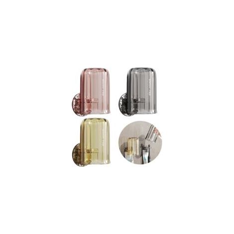 Porte Brosse à Dents, Lot de 3 Porte-Brosses à Dents Muraux sans Perçage, Support Brosse a Dent Murale, Multifonction pour Salle de Bain (Rose Sakura, Gris Glacé, Café Automne)-Crezuo