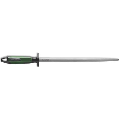 F. DICK Fleischerstahl 30 cm Griff grün/schwarz Wetzstahl rund 2 K-Griff