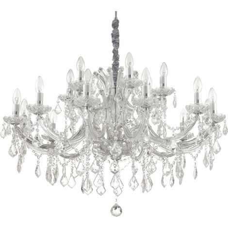 Lampadario Classico Napoleon Metallo-Cristallo Cromo 18 Luci E14 (1/3)