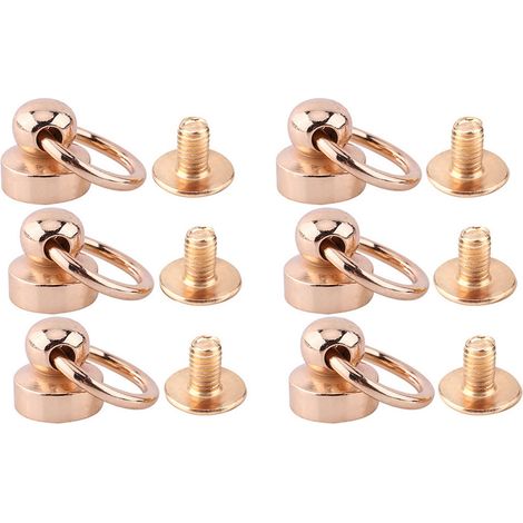 10 rivets, clous, vis, anneaux à tête ronde et accessoires de maroquinerie en laiton (1/5)