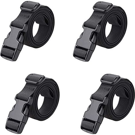 4 pièces Sangle à boucle rapide, 25 mm, 1,8 m, polypropylène, pour arrimage bagages, déménagement, fixation extérieure (1/4)