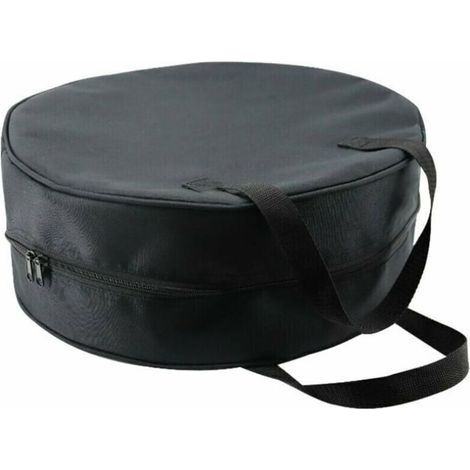 40,6 cm Kabel-Organizer-Tasche mit Tragegriff, Doppelreißverschluss, schwarz, runde Aufbewahrungstasche für Wasserschläuche, für Wohnwagen, Gartengeräte, 600D Oxford-Gewebe (1/3)