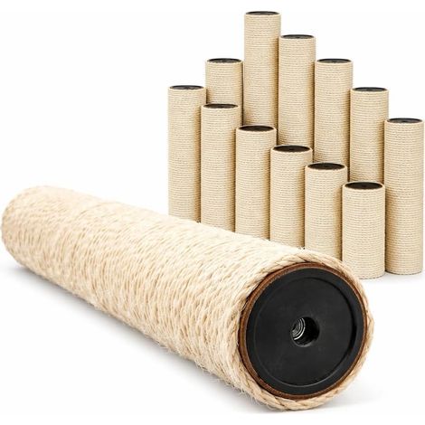 Ersatz-Kratzbaumstamm, Natursisal Ø 7,1 cm, M10-Gewinde, für langlebigen Kratzbaum, Wohnaccessoire (1/5)