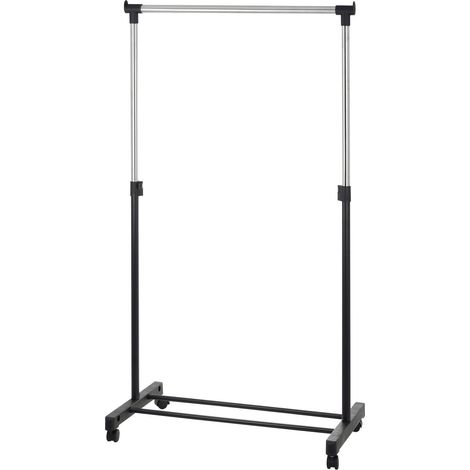 Garderobenständer mit Rollen Rollgarderobe Kleiderständer Kleiderstange (1/3)