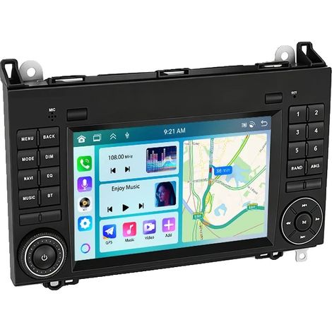 Carplay, Großes Display, Smartphone-Integration, kompatibel mit Mercedes Benz W169 W245 B200 W906 Sprinter W639 VITO, 4+64 AHD MIC (1/2)