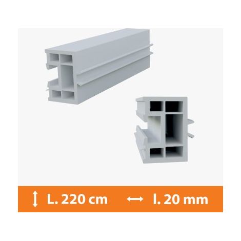 Direct Fenêtres – Tapée d'isolation PVC blanc 20 mm x 220 cm – Pour fenêtres et portes – PVC traité anti UV – Ajustement épaisseur cadre menuiserie (1/2)