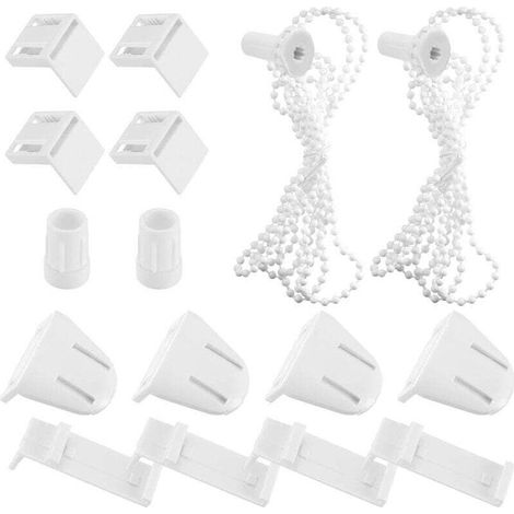 2 Sets Fixation pour Store Enrouleur, Raccord de Store à Rouleau, 17 mm Pièces de Rechange Embrayage Chaîne Accessoires de Store à Enrouleur, Store Fenêtre Enrouleur Chaînette Support (1/4)