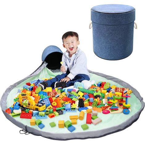 1 Sac de rangement, cordon de serrage, tapis de jeu 150cm, polyester, intérieur enfants (1/5)