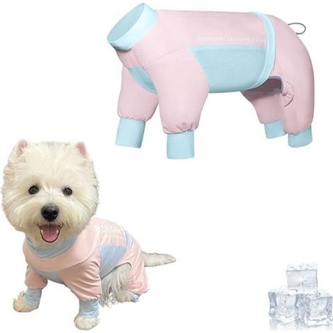 Sommerliches Hundeshirt Kühlweste für Hunde weiche Hundebekleidung UV-Schutz-T-Shirt für Haustiere Hunde-T-Shirt für kleine mittlere und große S rosa (1/5)