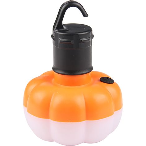 Lampe de Camping LED Portative en Forme de Citrouille pour Tente Extérieure (Orange avec Crochet) (1/5)