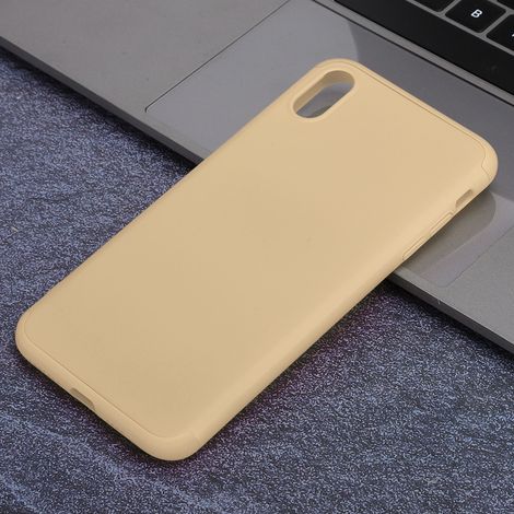 Étui de téléphone portable assemblé, antichoc et anti-collision, compatible avec iPhone XS Max, couleur or.