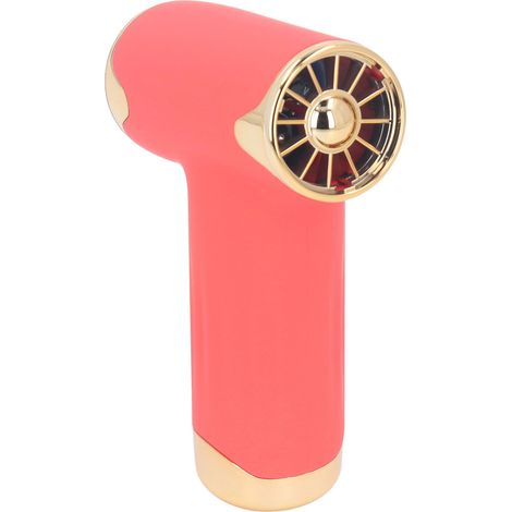 Sèche-cheveux électrique 60 W, 4 vitesses, sans pales, batterie 1100 mAh, souffleur de poussière portatif rouge (1/5)