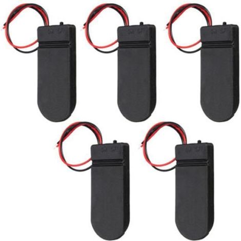 Support de pile bouton CR2032 avec interrupteur marche-arrêt, boîtier de pile avec fil, livraison directe, C (1/4)