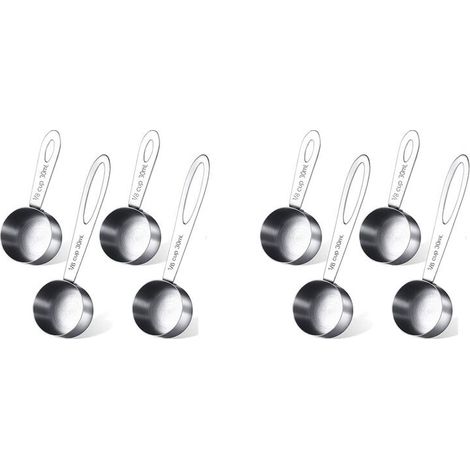 8 Pièces Cuillère à Café Cuillère à Soupe Cuillères à Café en Acier Inoxydable pour Café, Thé, Sucre et Lait, 30 Ml