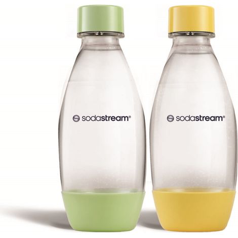 Sodastream Flasche Kunststoff 0,5 L Fuse DWS gelb grün 2 Stück Trinkflasche (1/2)