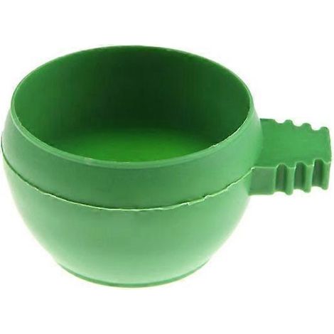 Gamelle en plastique pour oiseaux avec poignée, récipient pour nourriture et eau pour cage de perroquet - S- (1/4)