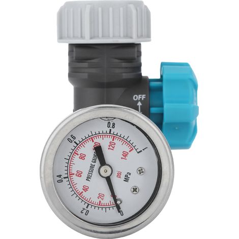 Régulateur de pression d'eau réglable G3/4 po avec manomètre - Contrôleur d'irrigation pour serres et jardins (1/5)