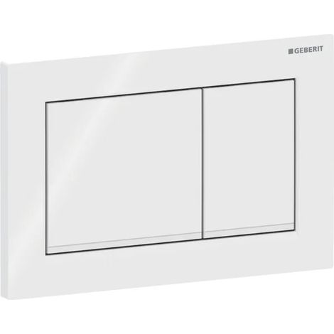 Placca di Comando 2 Tasti Omega 20 Geberit Bianco Luc Bordoinf Bianco Op (1/3)