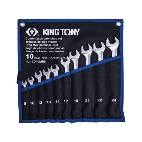 KING TONY - Trousse de 10 clés mixtes légères 8-10-12-13-14-17-19-21-22-24mm (1/2)